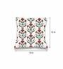 White Floral Satin 16 x 16 Inch Cushion Cover