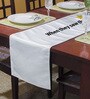 Skylark (13x72) White & Black Polyester Table Runner
