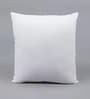 White Satin Solid 12x12 inches Cushion Inserts (1Pc)