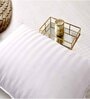 White Satin Striped 18x12 inches Cushion Inserts (1Pc)