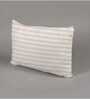 White Satin Striped 18x12 inches Cushion Inserts (2 Pieces)