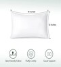 White Satin Striped 18x12 inches Cushion Inserts (2 Pieces)