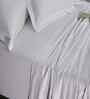 White Self Print 300 TC Cotton King Size Bed Sheet with 2 Pillow Covers 23 Collection
