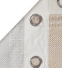 Beige Traditional Cotton 5 Ft Semisheer Eyelet Window Curtain