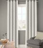 Linen Cord White Semisheer Polycotton 7 Feet Eyelet Door Curtain