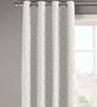 Linen Cord White Semisheer Polycotton 7 Feet Eyelet Door Curtain