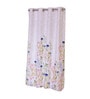 White Polyester Floral 5ft Semisheer Eyelet 2 Pcs Window Curtains