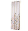 White Polyester Floral 7ft Semisheer Eyelet 2 Pcs Door Curtains