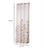 White Polyester Floral 7ft Semisheer Eyelet 2 Pcs Door Curtains