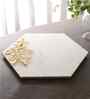 White Hexagon Shape Serving Platter
