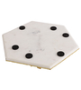 White Hexagon Shape Serving Platter