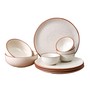 White Matt (Set of 10) Large Serving Bowl- 600ml; Small Serving Bowl- 500ml; Dinner Bowl- 150ml Ceramic Dinner Set