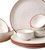 White Matt (Set of 10) Large Serving Bowl- 600ml; Small Serving Bowl- 500ml; Dinner Bowl- 150ml Ceramic Dinner Set