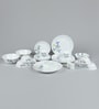 Silken Charm White Opalware Dinner Set