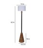 Metz White Cotton Shade Club Floor Lamp With Wood & Metal Base