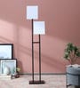 Royal White Fabric Shade Novelty Floor Lamp With Metal Base