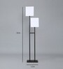Royal White Fabric Shade Novelty Floor Lamp With Metal Base