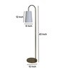 White Shade Floor Lamp With Metal Base