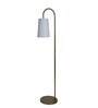 White Shade Floor Lamp With Metal Base