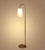 White Shade Floor Lamp With Metal Base