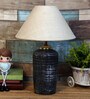 Beige Shade Table Lamp With Terracotta Base