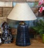 White Shade Table Lamp With Terracotta Base