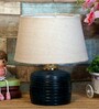 Beige Shade Table Lamp With Terracotta Base