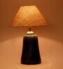 White Shade Table Lamp With Terracotta Base