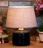 Beige Shade Table Lamp With Terracotta Base
