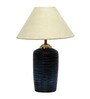 Bastian White Natural Fiber Shade Night Lamp With Teracotta Base