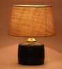 Beige Shade Table Lamp With Terracotta Base
