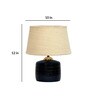 Beige Shade Table Lamp With Terracotta Base