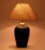White Shade Table Lamp With Terracotta Base