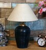 White Shade Table Lamp With Terracotta Base