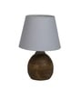 White Shade Floor Lamp With Wood Base