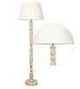 White Shade Floor Lamp With Wood Base