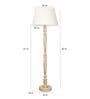 White Shade Floor Lamp With Wood Base