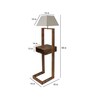 Damsel White Iron Shade Club Floor Lamp With Wood Base