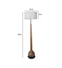Voila White Iron Shade Club Floor Lamp With Wood Base