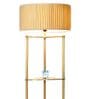 White Shade Shelf Floor Lamp With Metal Base