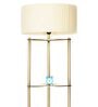White Shade Shelf Floor Lamp With Metal Base
