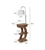 White Shade Floor Lamp With Wood Base