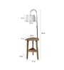 Ciaro White Iron Shade Shelf Floor Lamp With Wood Base