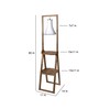 Patrice White Iron Shade Shelf Floor Lamp With Wood Base