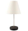 Trento White Fabric Shade Night Lamp With Aluminium Base