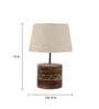 Desmond White Fabric Shade Table Lamp With Mango wood Base
