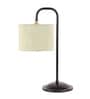 White Shade Table Lamp With Iron Base
