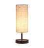 Palermo White Jute Shade Table Lamp With Iron Base
