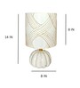White Shade Table Lamp with Marble Base