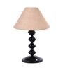 Brown Shade Table Lamp With Metal Base